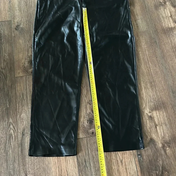 NWT Joie Black Faux Leather Pants Limited Edition Size 10 - Picture 7 of 12